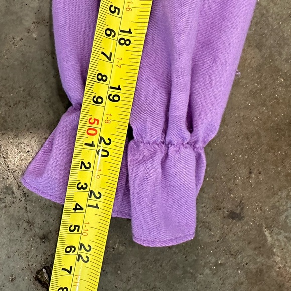 Vintage 1970’s Victorian Prairie Style Blouse Purple Size Small EUC - Picture 6 of 7